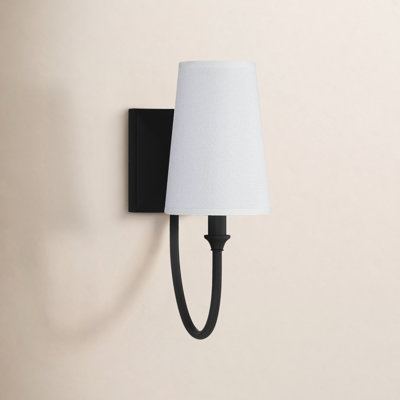 Alata 1 - Light Dimmable Armed Sconce in Matte Black