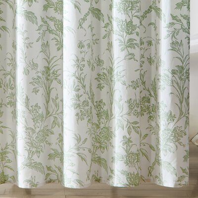 Laura Ashley Natalie Cotton Floral Single Shower Curtain & Reviews ...