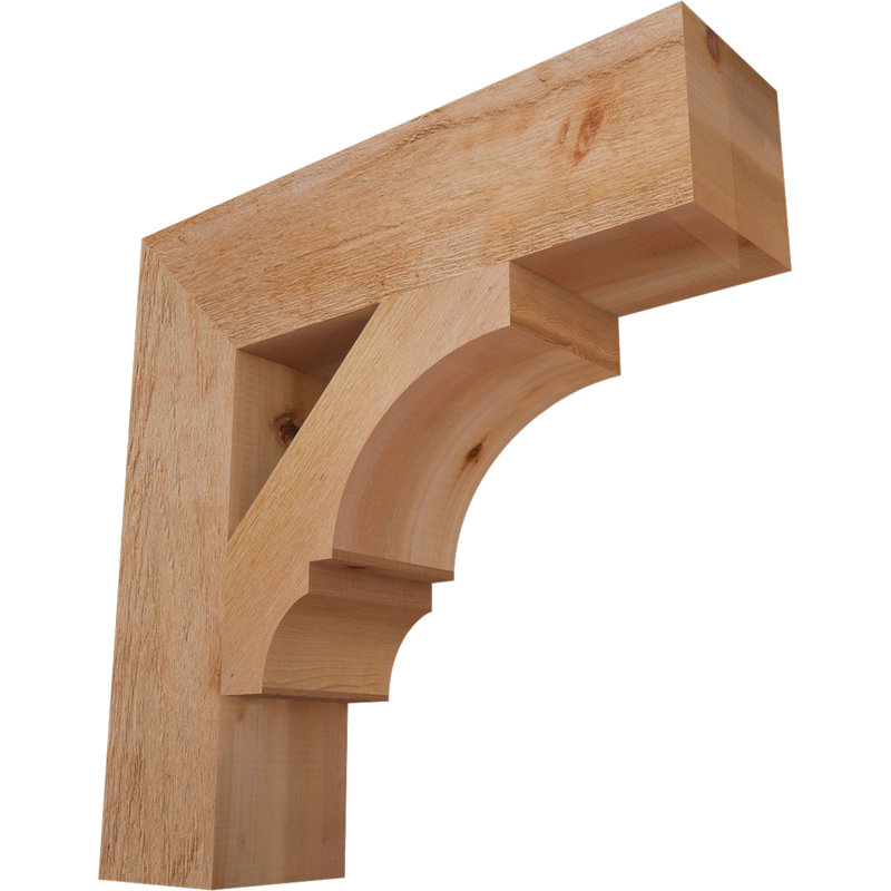 Support de bloc Balboa, Cèdre rouge de l'Ouest brut, L 6 po x P 24 po x H 24 po