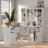 65" Large Computer Desk L-Shaped Desk With Bookshelf For Home Office-909497206