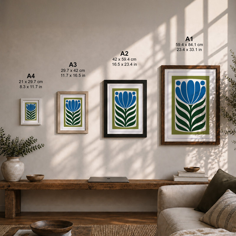 Symmetry Botanical - Framed Print, Unframed, A1 - 84.1 x 59.4 cm