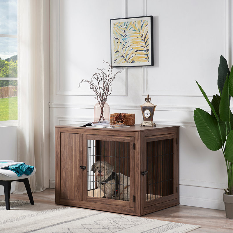 Gelinas Wood Furniture Style Crate, Large (28.9'' H x 28'' W x 38.5'' D), Walnut