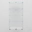 Vitrine en verre trempé avec DEL Bluetooth, télécommande et contrôle d'application, roulettes pivotantes-1349638798