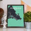 Honolulu City Map - No Frame Print-1859929165