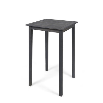 Dominique Outdoor Minimalist Solid Wood Bar Table
