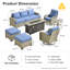 Ensemble de chaises berçantes d'extérieur 8 pièces-2081582252-2090397759