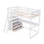 Lit mezzanine avec bureau et tablettes, 2 tiroirs intégrés-1644379221