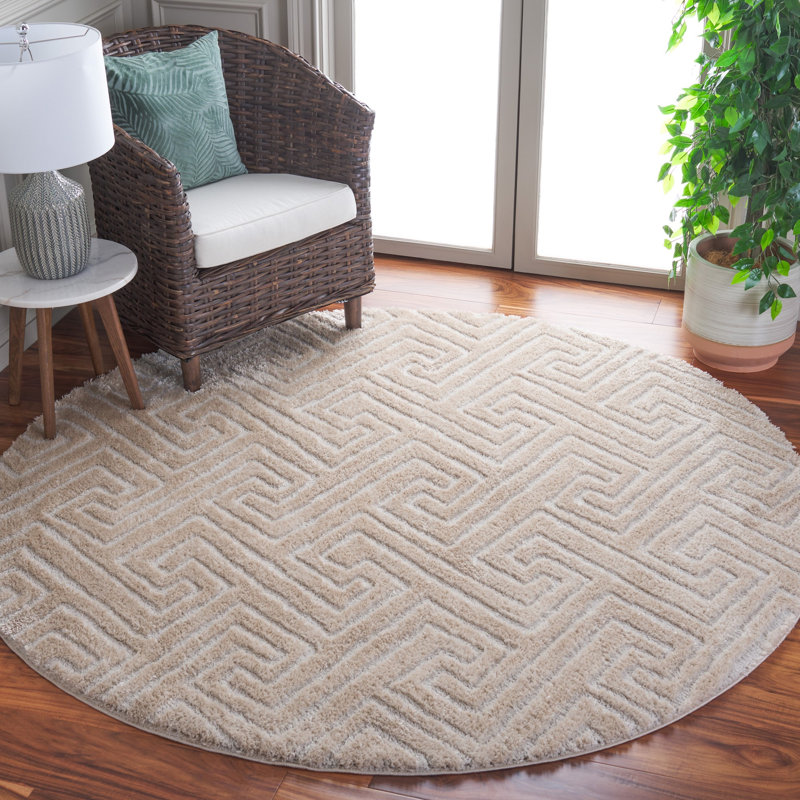 Tapis à poils longs Tahoe 652 Tahoe, Rond 6 pi 7 po