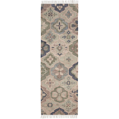 Pali Geometric Area Rug in Sky/Denim/Natural/Ivory
