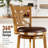  26" Farmhouse Upholstered Wood Counter Stool With K-shaped Back And Faux Leather (Set of 2)-1033407917-1033526954