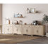 Buffet 135,4 po Scarlett, chêne clair Scarlett