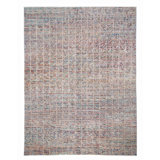 High-Quality Hand-Knotted Navy And Red Area Rug
