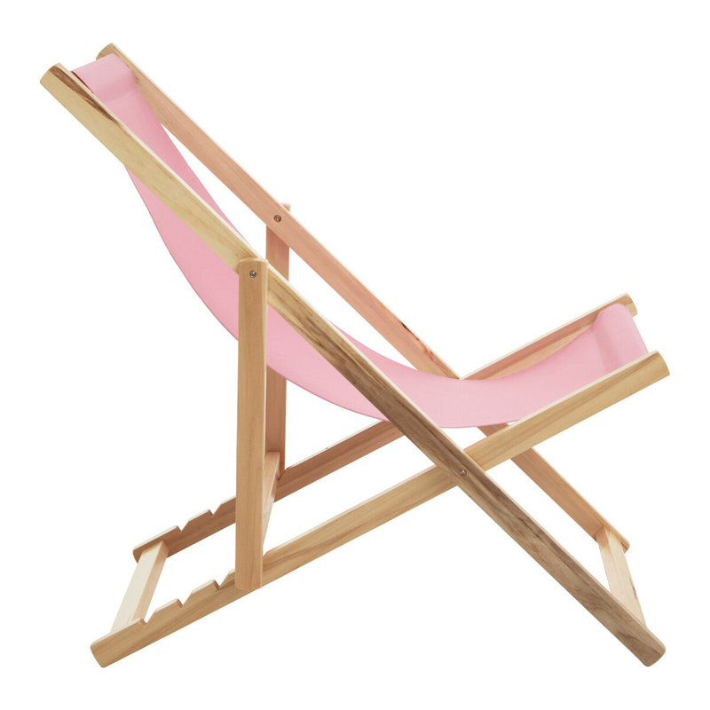Folding Deck Chair, Pink
