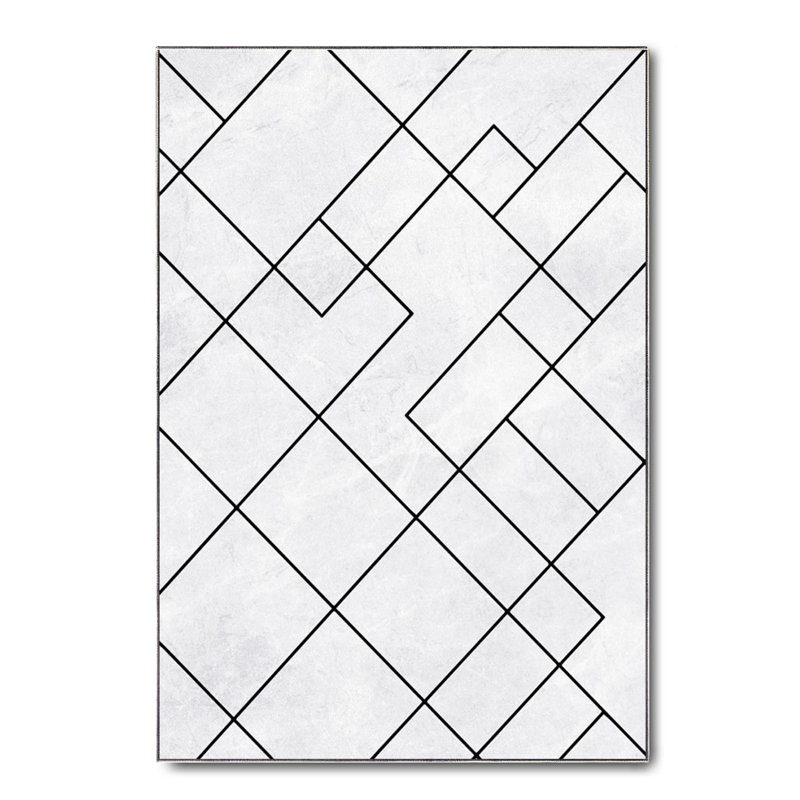Tapis en coton Madalynn, Tapis de couloir 6 pi 7 po x 14 pi 9 po