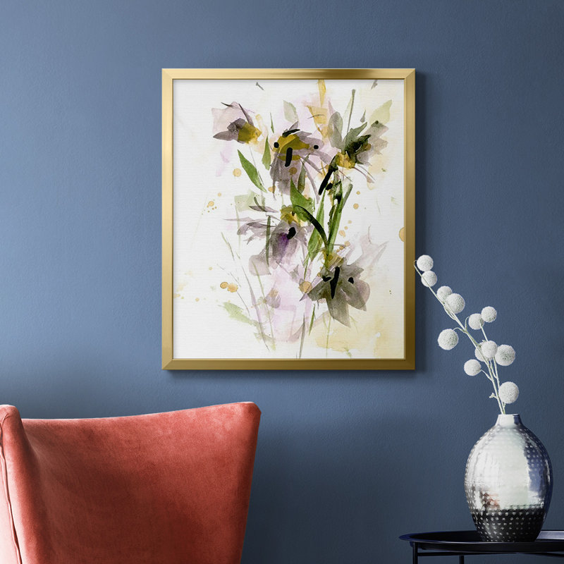 «After Rain IV», toile encadrée de qualité supérieure - prête à être accrochée, H 24 po x l 20 po, Or