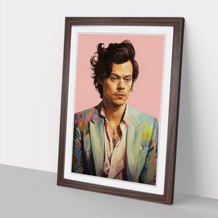 Harry Styles Digital - Single Picture Frame Print on Wood