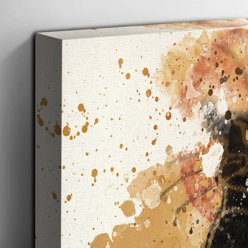 Chat Noir Cat Painting on Canvas - Wrapped Canvas, 50cm H x 35cm W