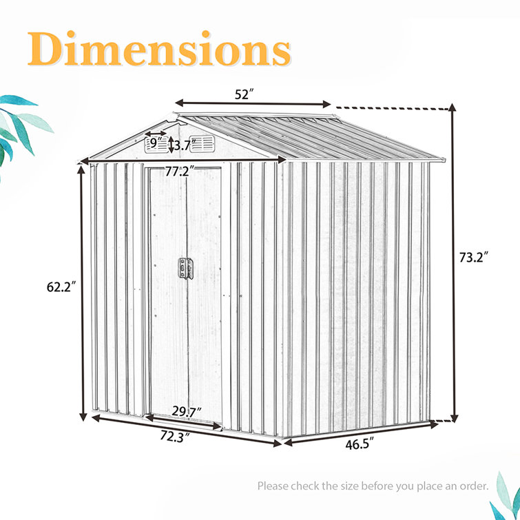 https://assets.wfcdn.com/im/38383849/resize-h755-w755%5Ecompr-r85/2450/245089680/4+X+6+Ft+Metal+Outdoor+Storage+Shed+with+Single+Lockable+Sliding+Door%2C+Vents+and+Foundation.jpg