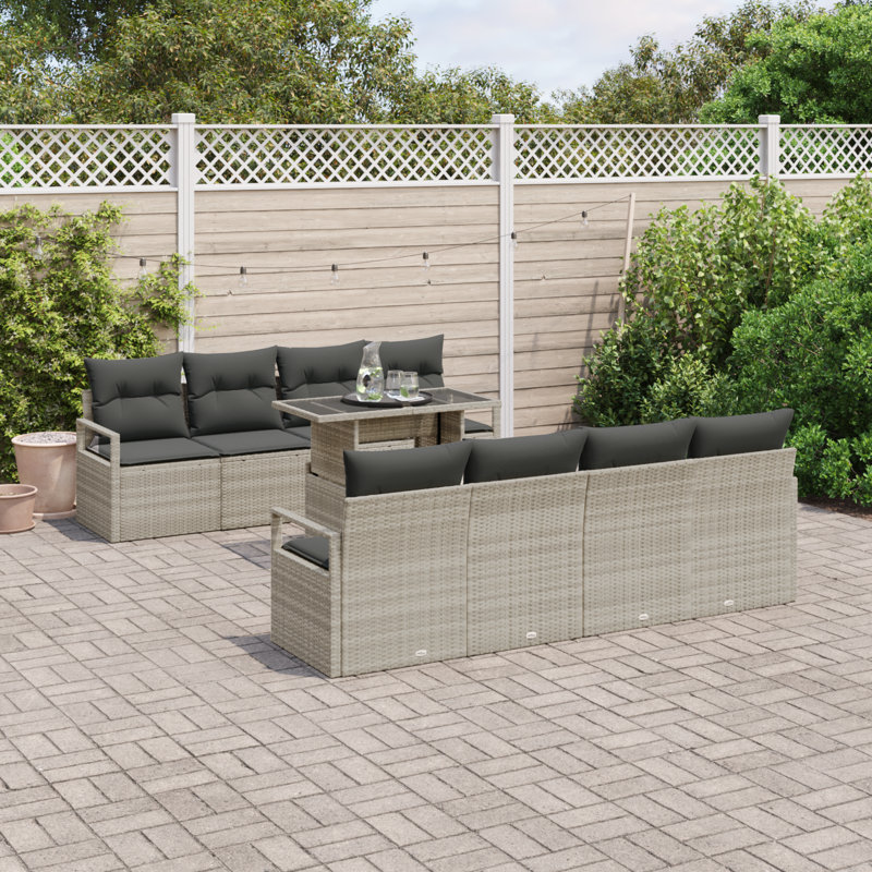 230cm Wide Patio Sofa with Cushions