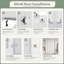 Porte pliante en bois manufacturé 2 panneaux arqué blanc apprêté avec quincaillerie incluse-132223944