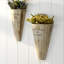 Ensemble de 2 vases muraux en bois naturel Uvo Navarrette