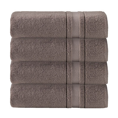 Ensemble de serviettes de bain en coton 4 pièces turc Leyburn
