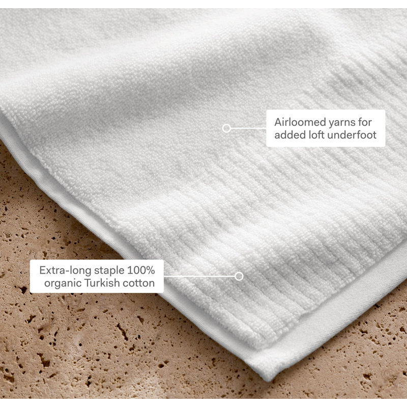 Turkish Ultra Plush Bath Mat, White, Single - 30" L x 20" W