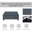 PE Rattan 85*50*39 cm Rattan 1 Piece Coffee Table Black with Tempered Glass Top