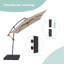 Parasol carré en porte-à-faux 8,2 pi x 8,2 pi avec base Danasha-550576372