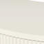 de conception à vagues avec double rangement et couleur beige vanille crémeuse pour la chambre à coucher, 2 tiroirs uniques, détails ondulés 3D, salon blanc