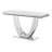 Durante White And Chrome Sofa Table With Pedestal Base