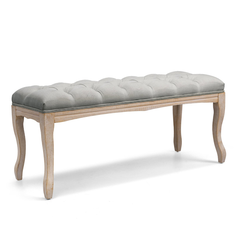Audri Upholstered Bench, Gray