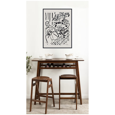 «Fille assise a table 1947» par Henri Matisse par Nostalgia Prints, reproduction d'art sur toile encadrée