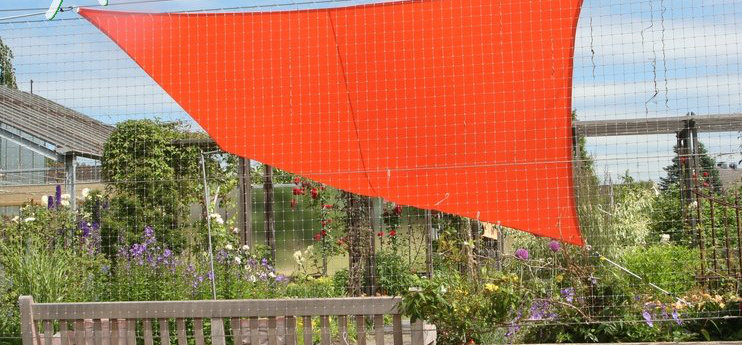 Concave Sun Shade Anthracite 300 x 250cm, Orange