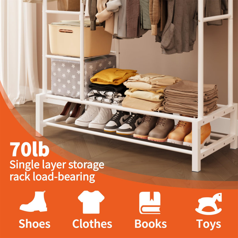 Alarica 120cm Clothing Rack, White