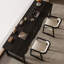 Bureau en bois massif noir à usage domestique avec tiroirs-737312573
