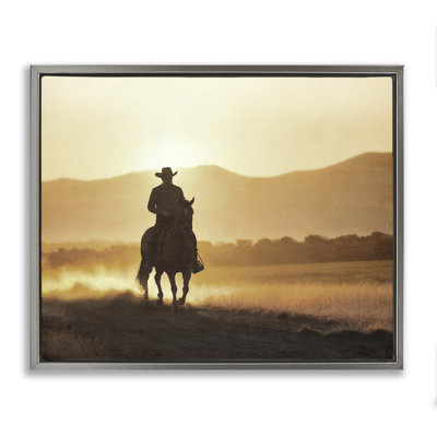 Cowboy's Ride Home Floating Frame, design by Kim Allen