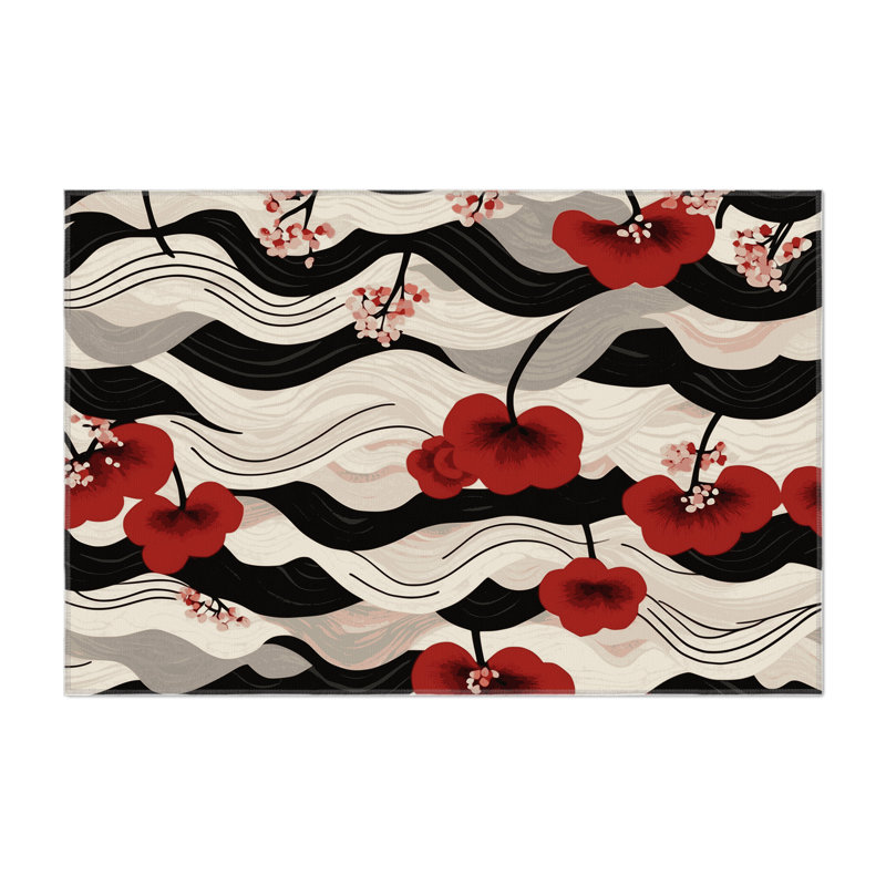Woven Petals Indoor And Outdoor Area Rug, Rectangle 2' x 3'
