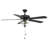 52" Garrett 5 - Blade Standard Ceiling Fan in Bisque Black/Black Blades with Light Kit Included-88567993