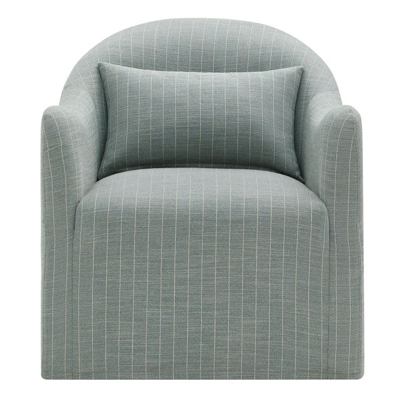 Fauteuil d'appoint rayé bleu spa Gaddis