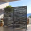 72" x 47" Freestanding Metal Privacy Screen Fence Panels Garden Trellis Outdoor Divider for Patio, Balcony, Backyard, Pool, Indoor Room-110395463-69478561