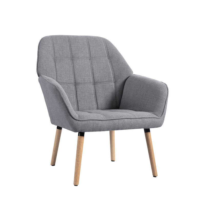 Fauteuil Julisha, 100 % lin gris