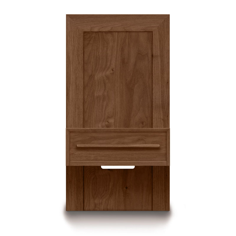 Moduluxe 1 - Drawer Solid Wood Nightstand, Saddle Cherry