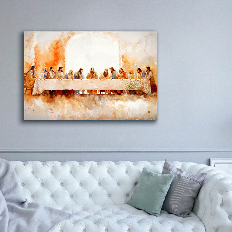 "Epic Graffiti" The Last Supper "par Ivan Guaderrama, art mural sur toile, H 40 po x l 60 po x P 1,5 po
