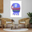 The Stripy Elephant Colorful Peaceful Serene Bird Elephant Wall Art Print-507814453