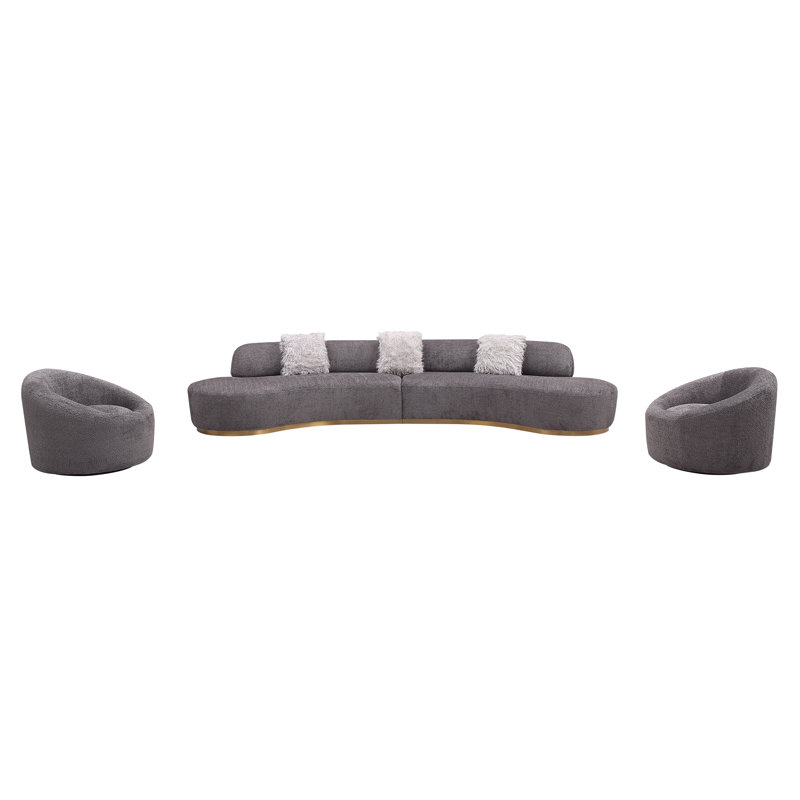 Melino Upholstered Curved Sectional Symmetrical