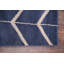Tapis beige / bleu en laine noué à la main Lassiter-30954252