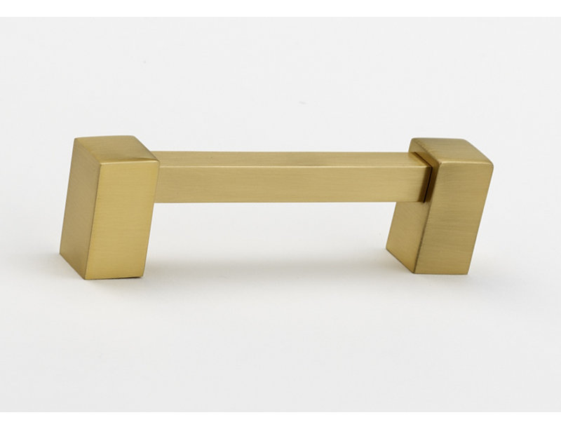 Poignée barre Contemporary II, 3", Laiton satiné