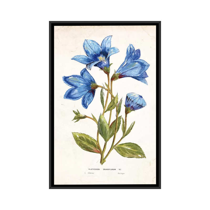 « blue impression », impression sur toile, H 26 po x l 18 po x P 1,5 po, Toile avec cadre noir, Pas de tapis