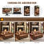 Canapés confortables en similicuir de style moderne Chesterfield de 41,3 pouces pour la maison